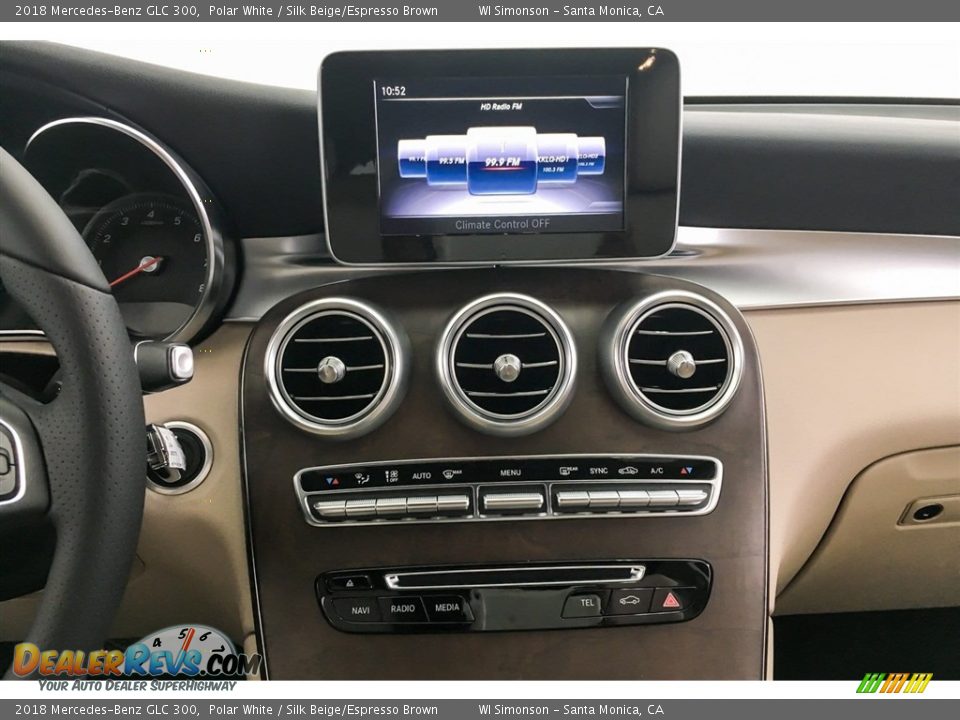 2018 Mercedes-Benz GLC 300 Polar White / Silk Beige/Espresso Brown Photo #6