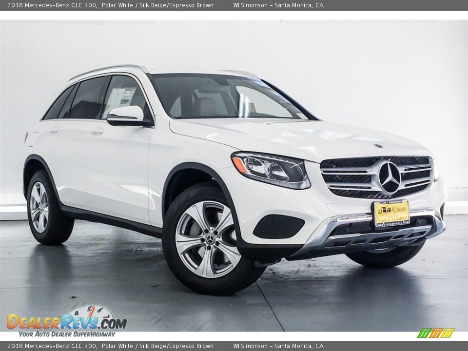 2018 Mercedes-Benz GLC 300 Polar White / Silk Beige/Espresso Brown Photo #12