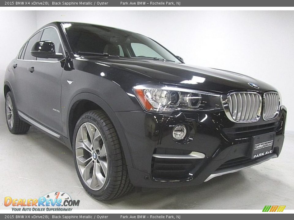 2015 BMW X4 xDrive28i Black Sapphire Metallic / Oyster Photo #7