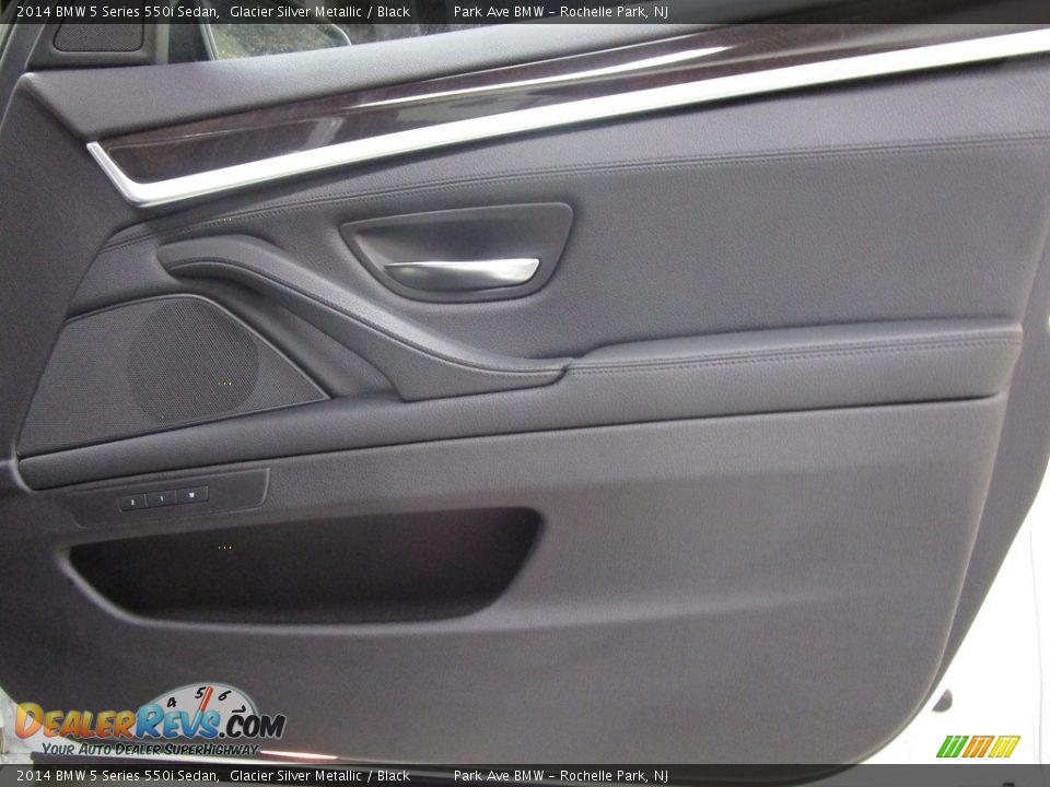 2014 BMW 5 Series 550i Sedan Glacier Silver Metallic / Black Photo #16