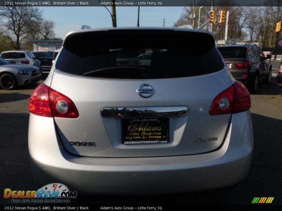 2012 Nissan Rogue S AWD Brilliant Silver / Black Photo #6