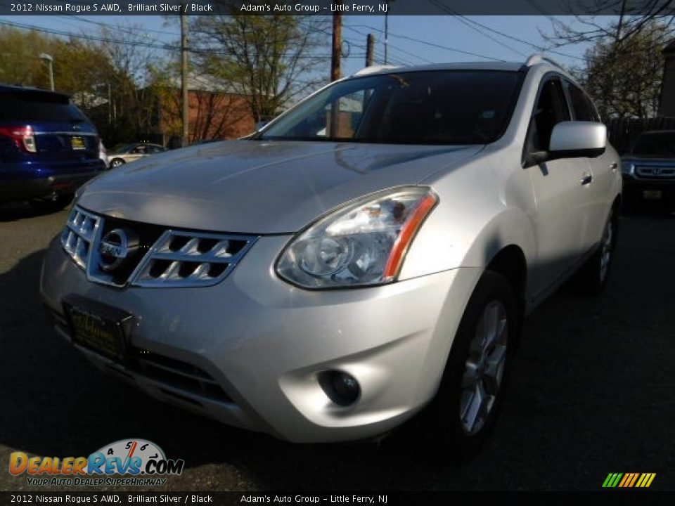2012 Nissan Rogue S AWD Brilliant Silver / Black Photo #14