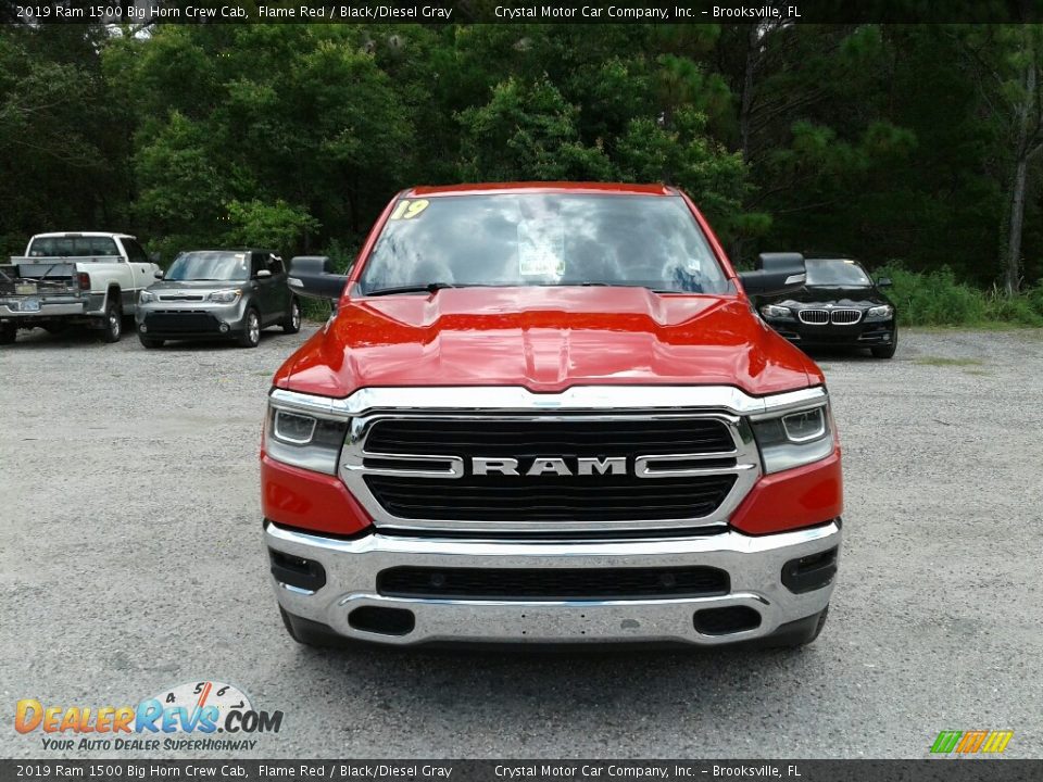 2019 Ram 1500 Big Horn Crew Cab Flame Red / Black/Diesel Gray Photo #8