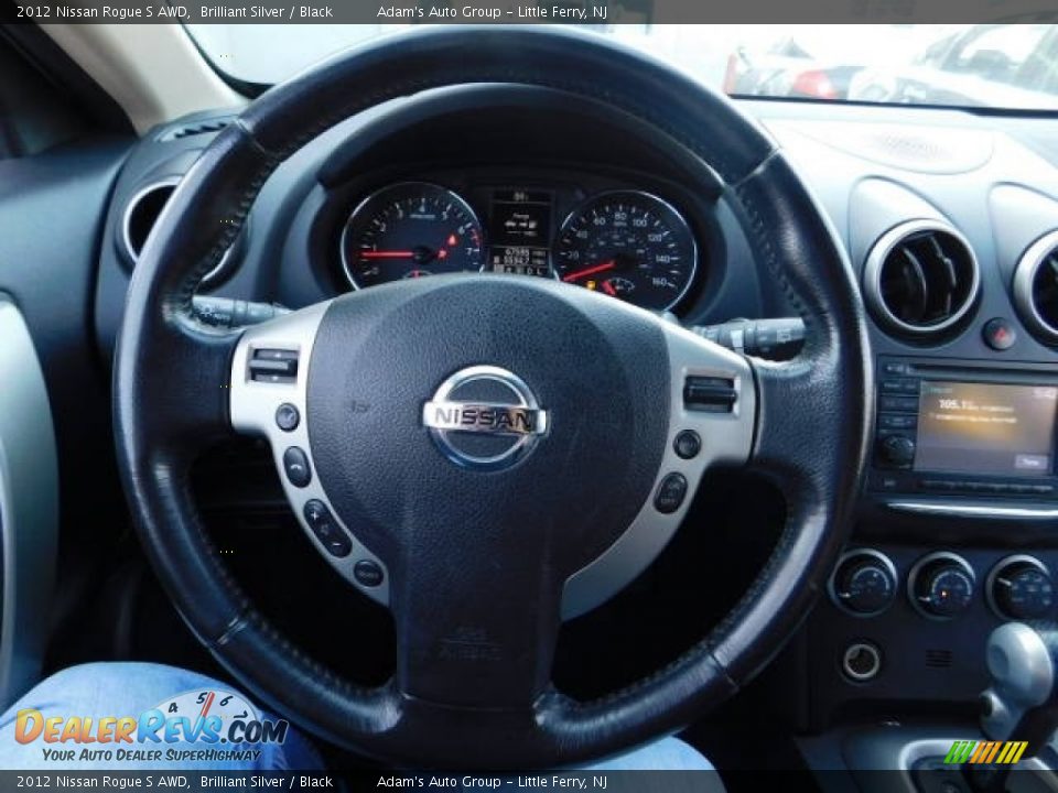 2012 Nissan Rogue S AWD Brilliant Silver / Black Photo #35