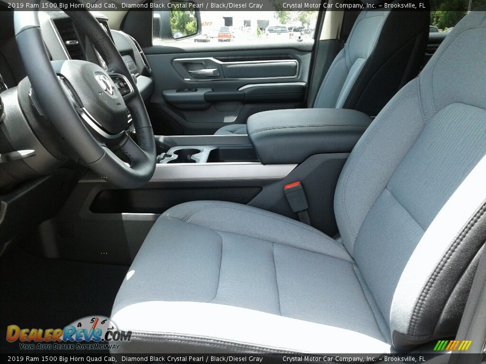Black/Diesel Gray Interior - 2019 Ram 1500 Big Horn Quad Cab Photo #9