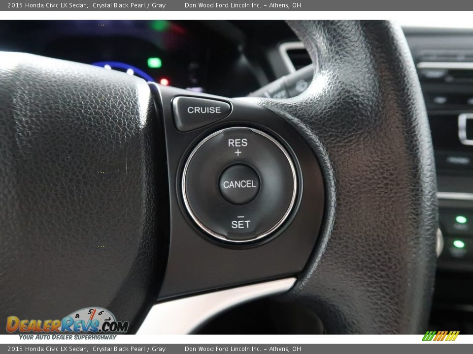 2015 Honda Civic LX Sedan Crystal Black Pearl / Gray Photo #29