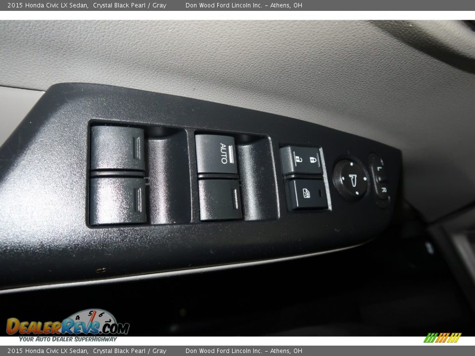 2015 Honda Civic LX Sedan Crystal Black Pearl / Gray Photo #33