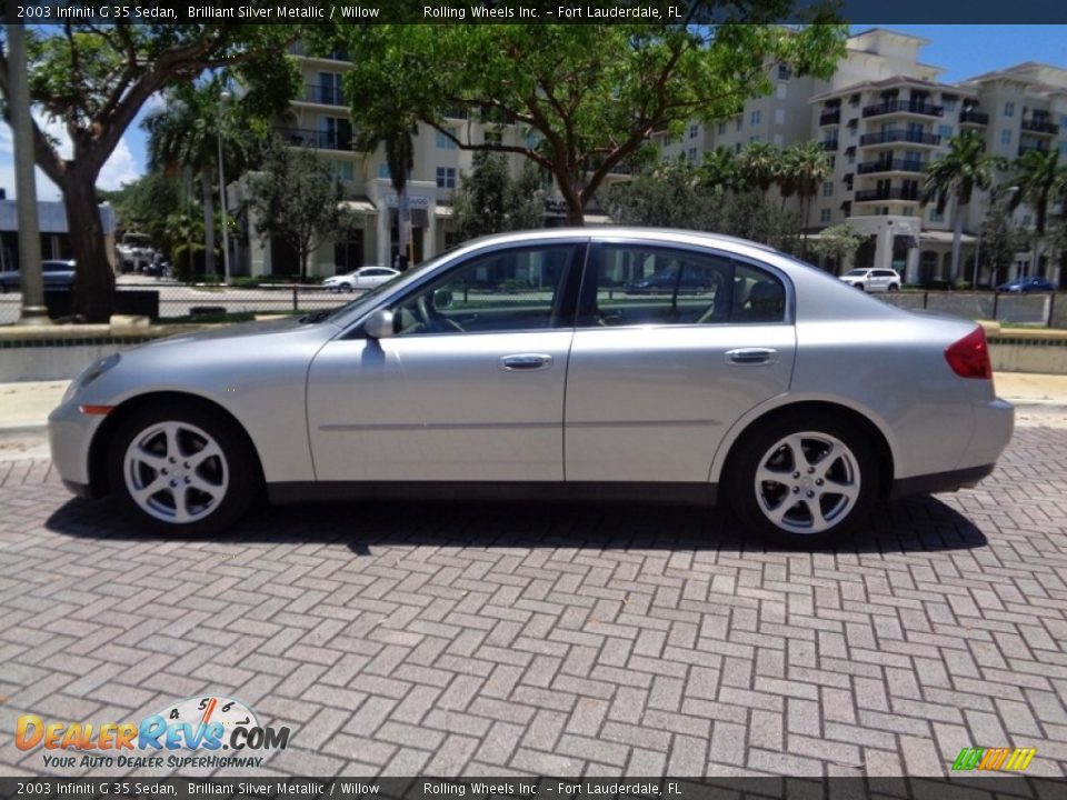 2003 Infiniti G 35 Sedan Brilliant Silver Metallic / Willow Photo #3