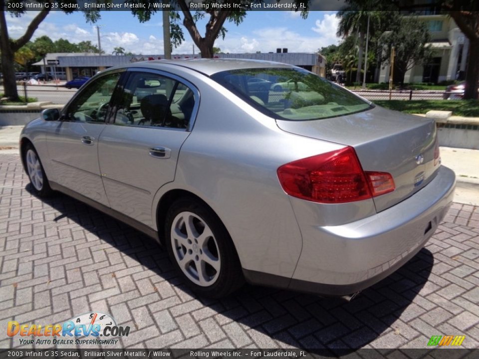 2003 Infiniti G 35 Sedan Brilliant Silver Metallic / Willow Photo #5