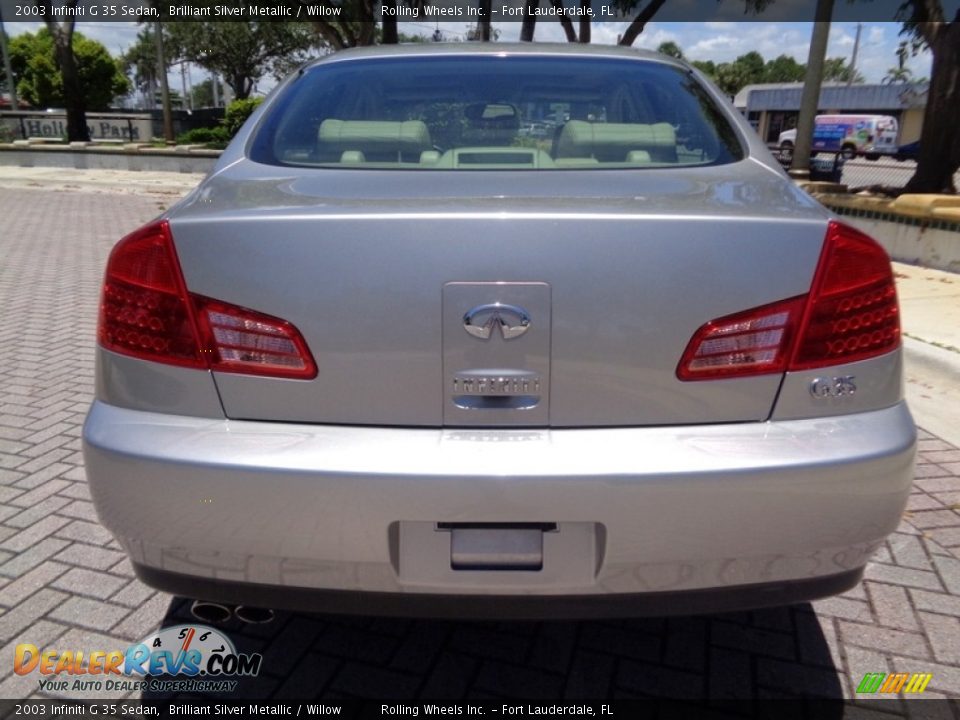 2003 Infiniti G 35 Sedan Brilliant Silver Metallic / Willow Photo #7