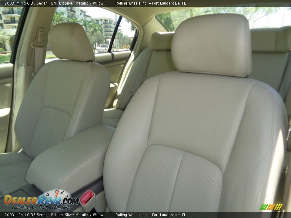 2003 Infiniti G 35 Sedan Brilliant Silver Metallic / Willow Photo #8