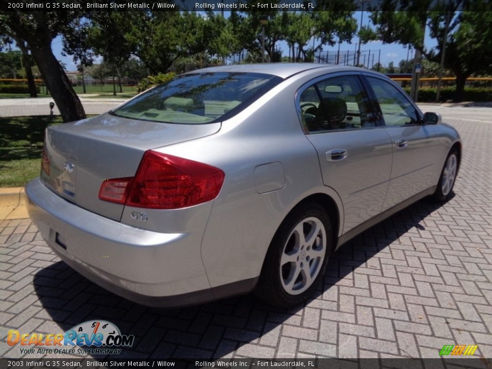 2003 Infiniti G 35 Sedan Brilliant Silver Metallic / Willow Photo #9