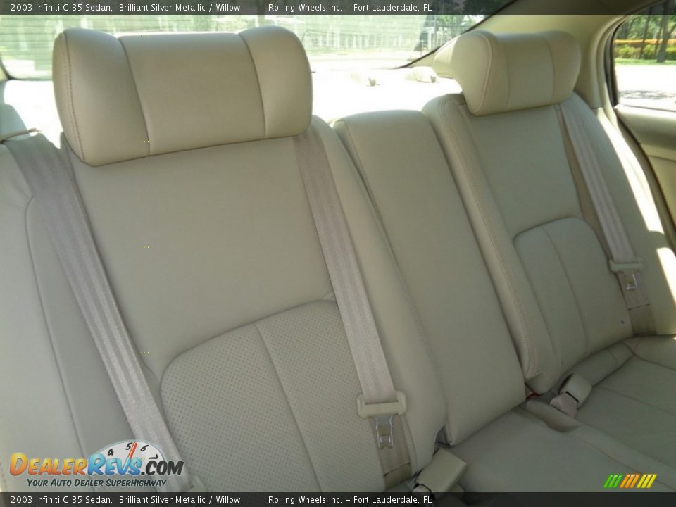 2003 Infiniti G 35 Sedan Brilliant Silver Metallic / Willow Photo #10