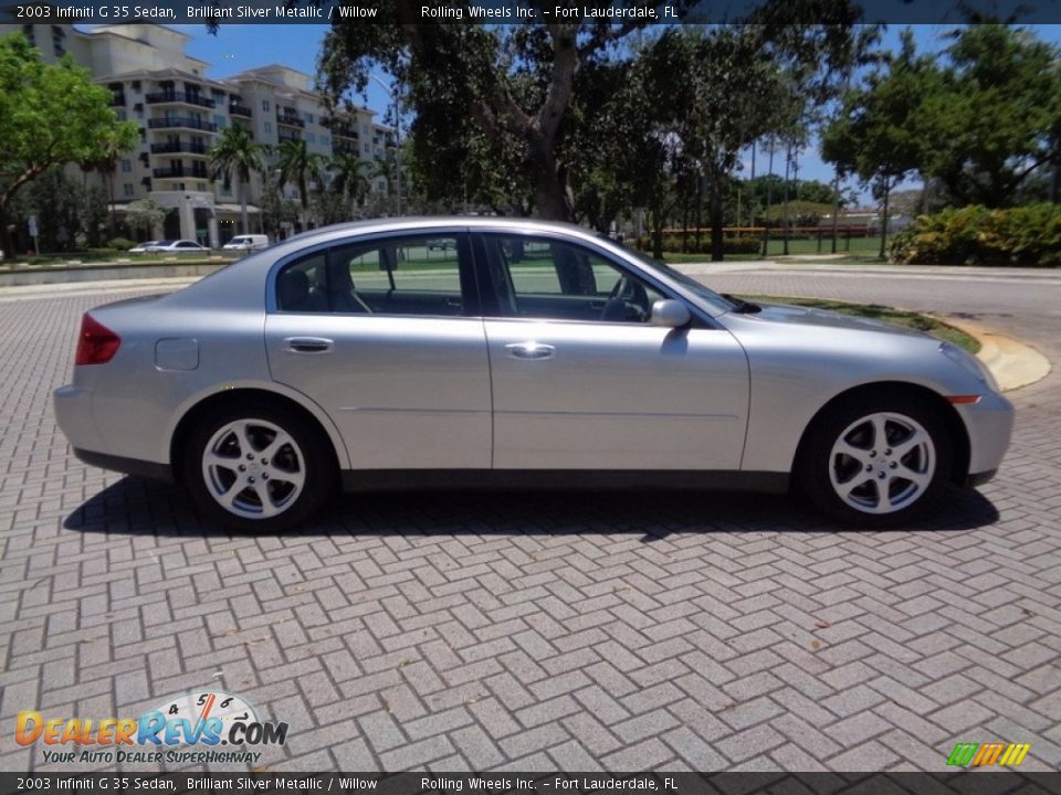2003 Infiniti G 35 Sedan Brilliant Silver Metallic / Willow Photo #11