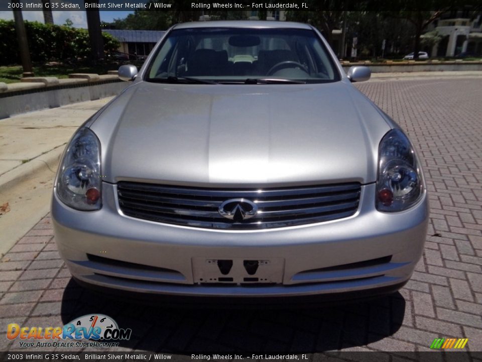 2003 Infiniti G 35 Sedan Brilliant Silver Metallic / Willow Photo #15
