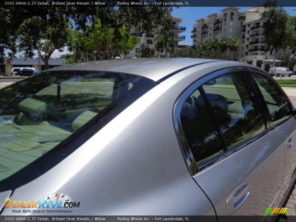 2003 Infiniti G 35 Sedan Brilliant Silver Metallic / Willow Photo #17