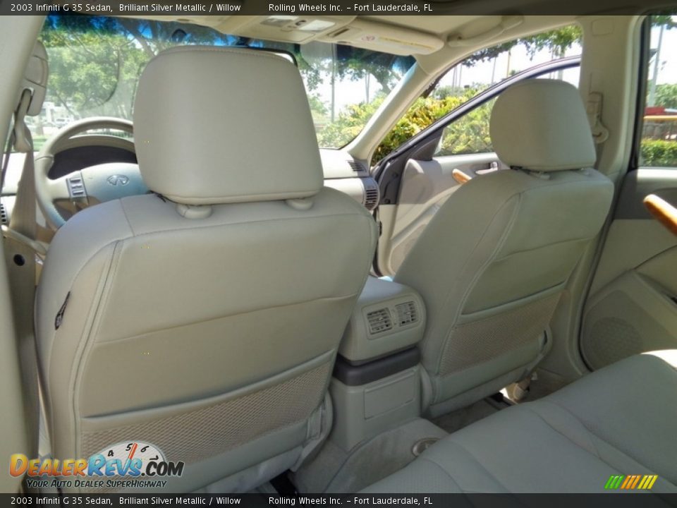 2003 Infiniti G 35 Sedan Brilliant Silver Metallic / Willow Photo #18