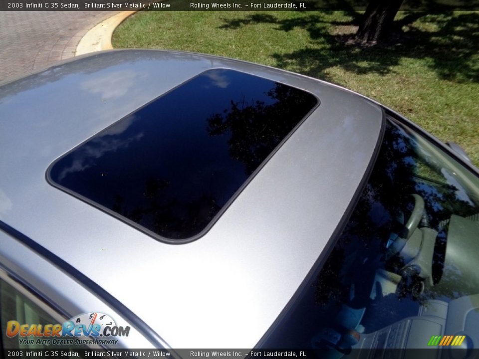 2003 Infiniti G 35 Sedan Brilliant Silver Metallic / Willow Photo #19