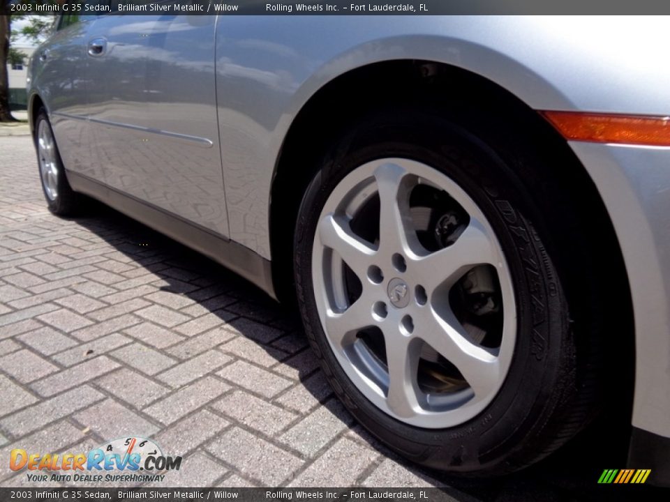 2003 Infiniti G 35 Sedan Brilliant Silver Metallic / Willow Photo #22