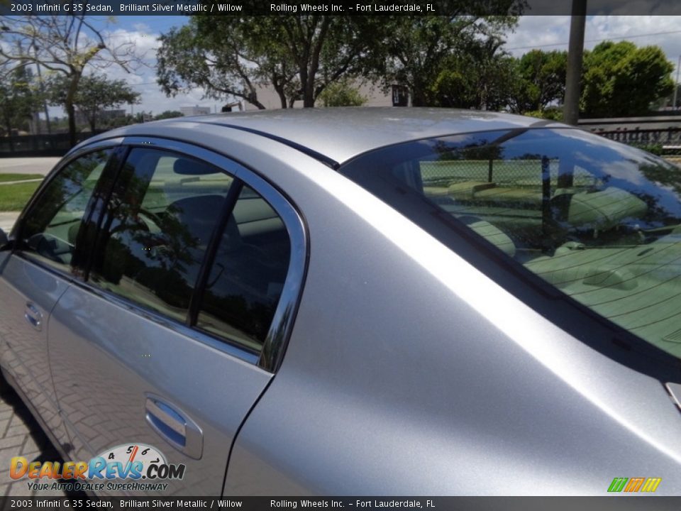 2003 Infiniti G 35 Sedan Brilliant Silver Metallic / Willow Photo #24