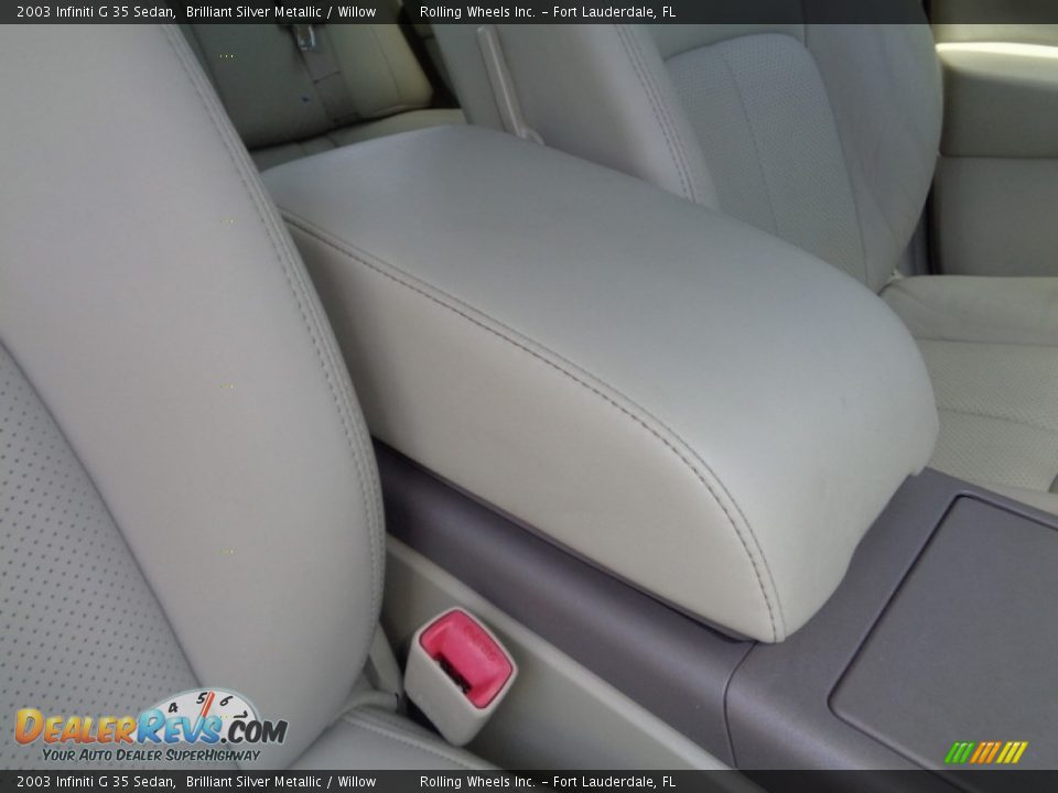2003 Infiniti G 35 Sedan Brilliant Silver Metallic / Willow Photo #25