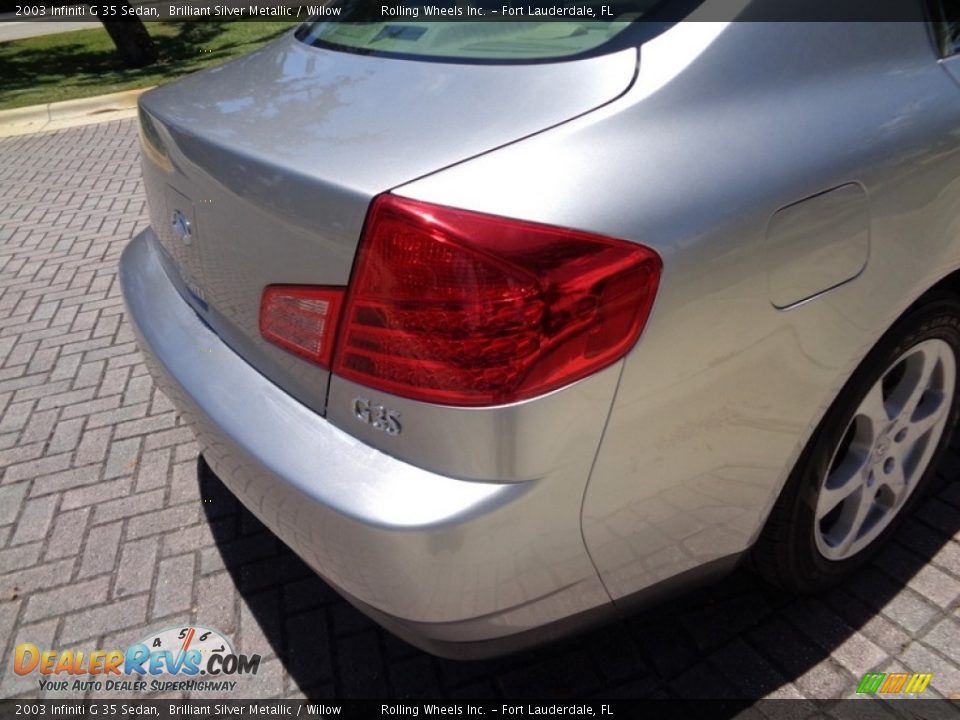 2003 Infiniti G 35 Sedan Brilliant Silver Metallic / Willow Photo #26