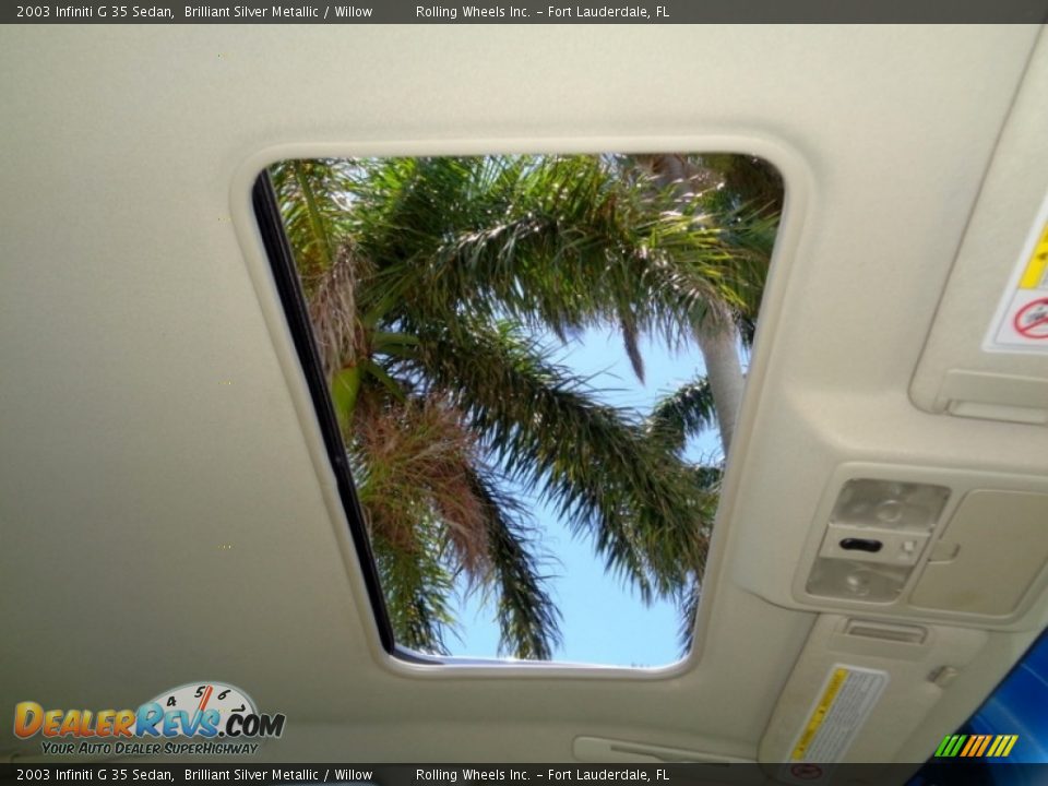 2003 Infiniti G 35 Sedan Brilliant Silver Metallic / Willow Photo #27