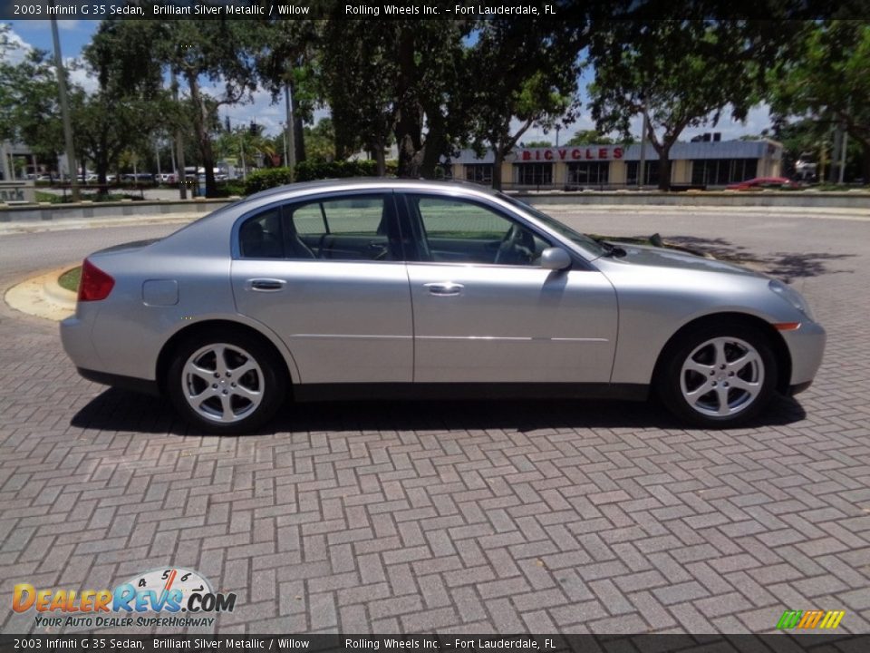 2003 Infiniti G 35 Sedan Brilliant Silver Metallic / Willow Photo #28