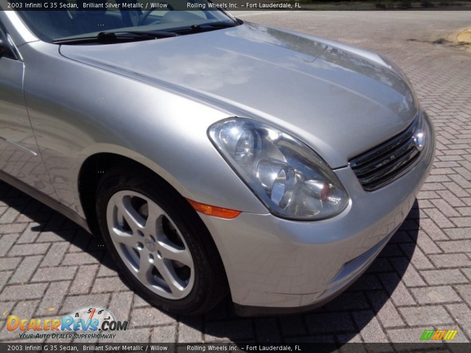 2003 Infiniti G 35 Sedan Brilliant Silver Metallic / Willow Photo #30