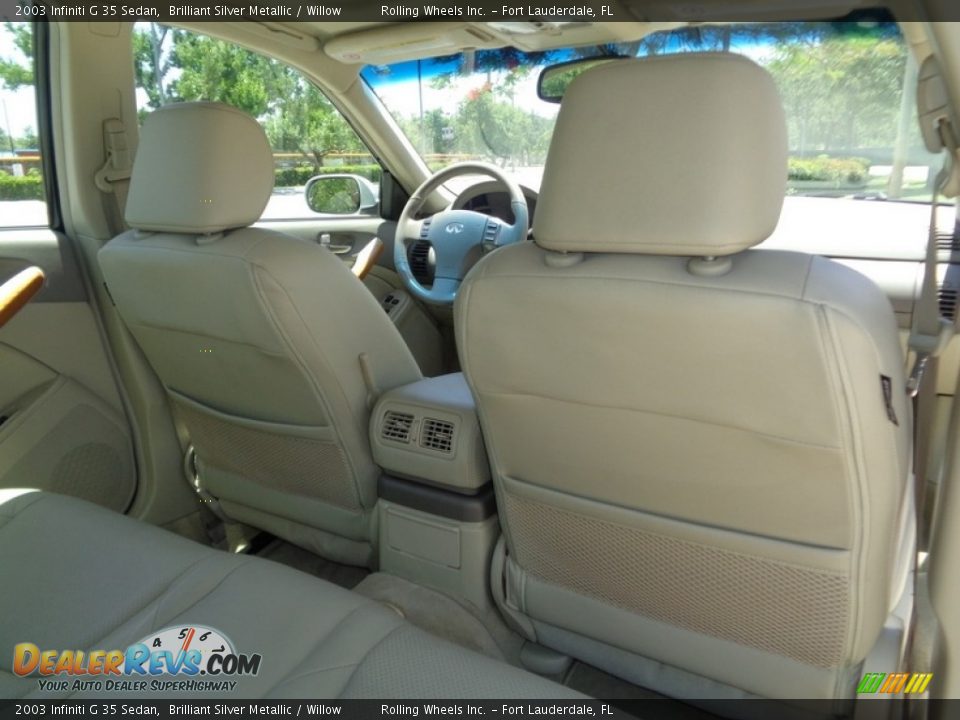 2003 Infiniti G 35 Sedan Brilliant Silver Metallic / Willow Photo #31