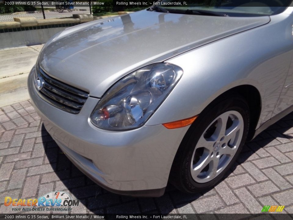 2003 Infiniti G 35 Sedan Brilliant Silver Metallic / Willow Photo #32