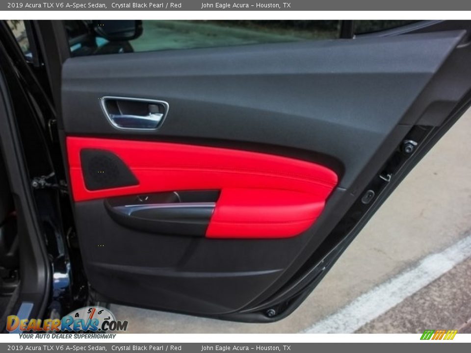 2019 Acura TLX V6 A-Spec Sedan Crystal Black Pearl / Red Photo #20