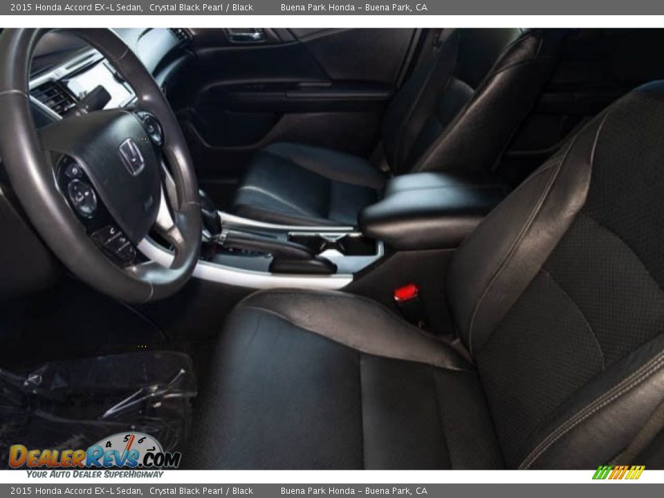 2015 Honda Accord EX-L Sedan Crystal Black Pearl / Black Photo #3