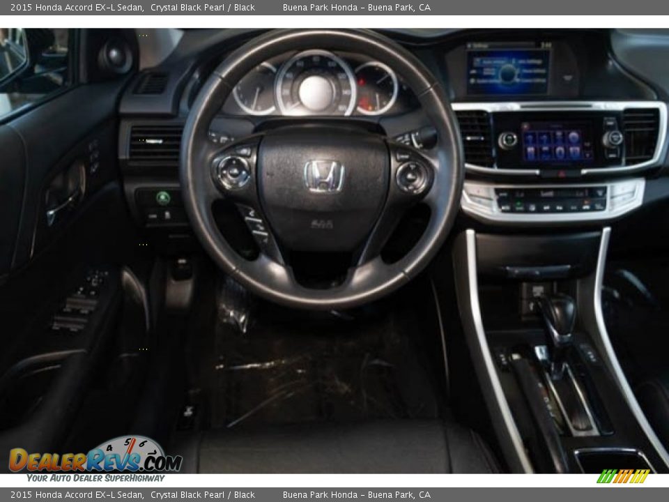 2015 Honda Accord EX-L Sedan Crystal Black Pearl / Black Photo #5