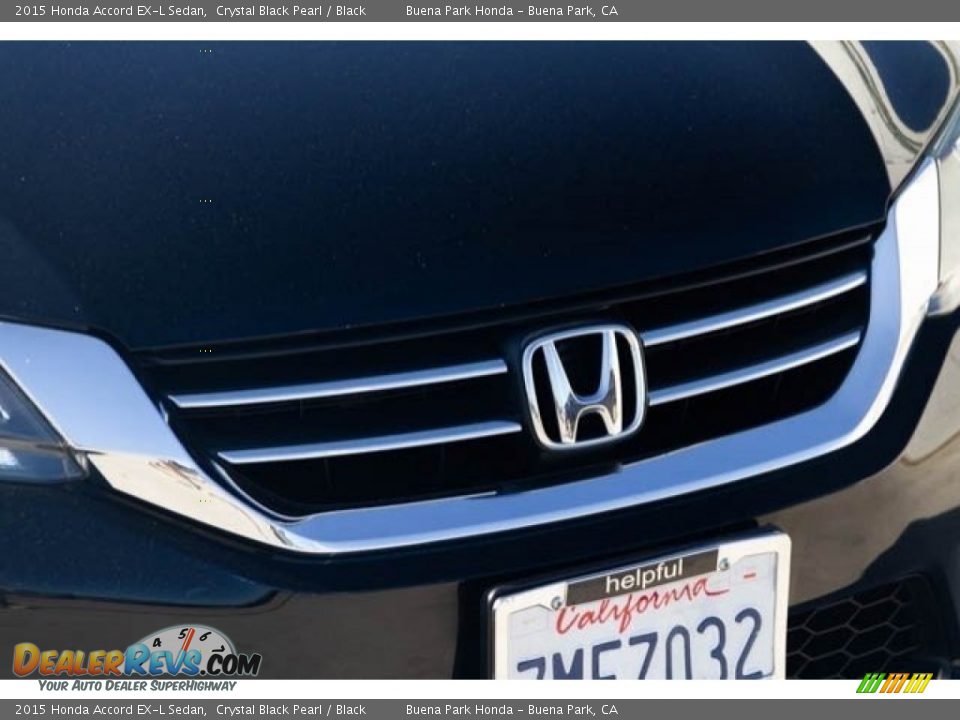 2015 Honda Accord EX-L Sedan Crystal Black Pearl / Black Photo #8