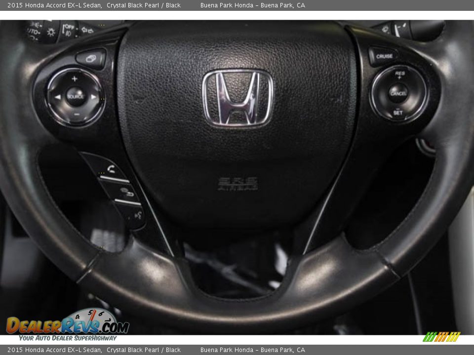 2015 Honda Accord EX-L Sedan Crystal Black Pearl / Black Photo #14