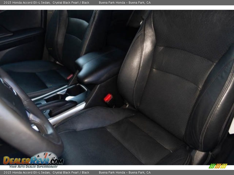 2015 Honda Accord EX-L Sedan Crystal Black Pearl / Black Photo #16
