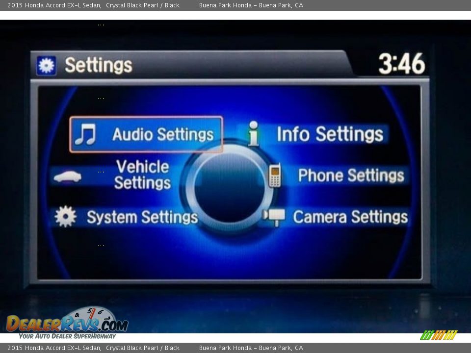 2015 Honda Accord EX-L Sedan Crystal Black Pearl / Black Photo #24