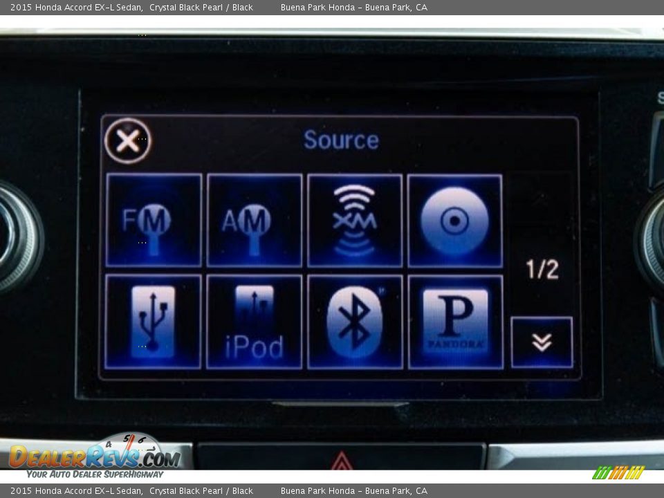 2015 Honda Accord EX-L Sedan Crystal Black Pearl / Black Photo #25