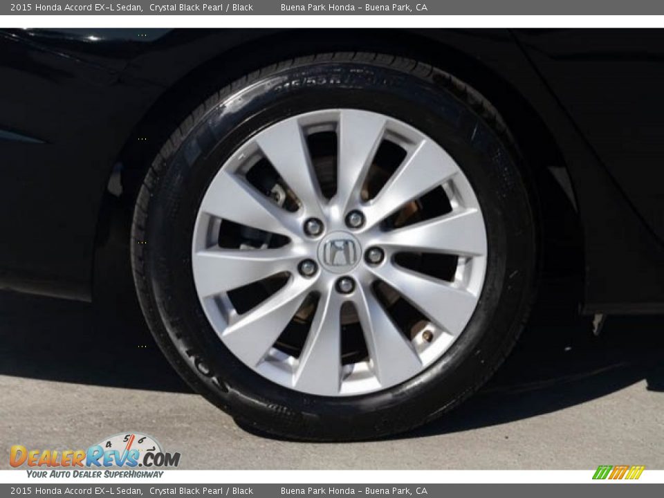 2015 Honda Accord EX-L Sedan Crystal Black Pearl / Black Photo #35