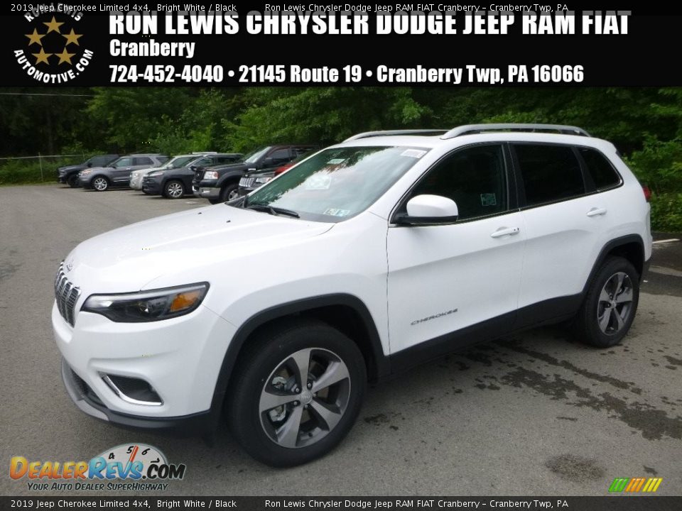 2019 Jeep Cherokee Limited 4x4 Bright White / Black Photo #1