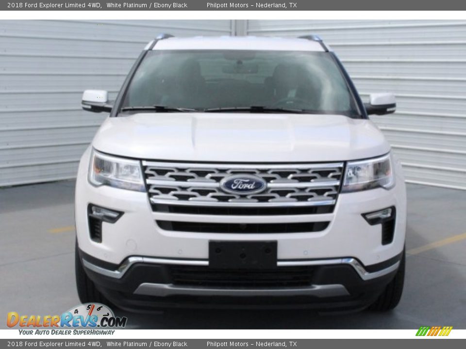 2018 Ford Explorer Limited 4WD White Platinum / Ebony Black Photo #2