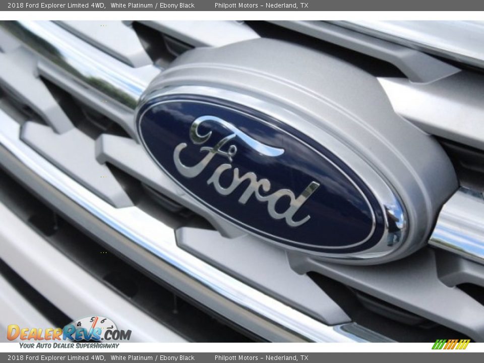 2018 Ford Explorer Limited 4WD White Platinum / Ebony Black Photo #4