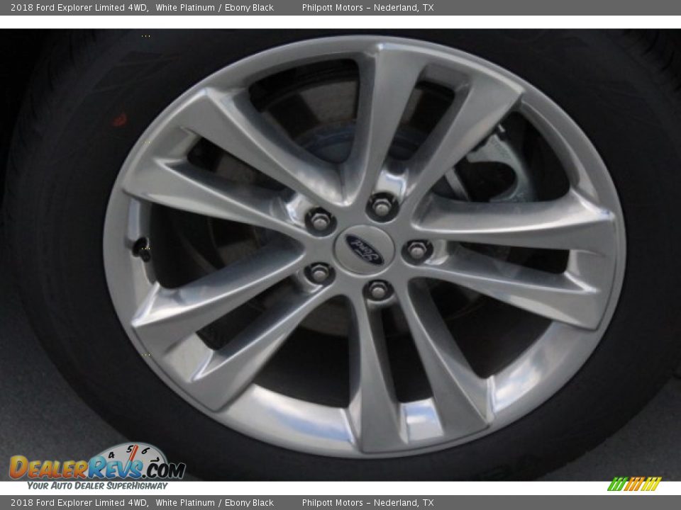 2018 Ford Explorer Limited 4WD White Platinum / Ebony Black Photo #6