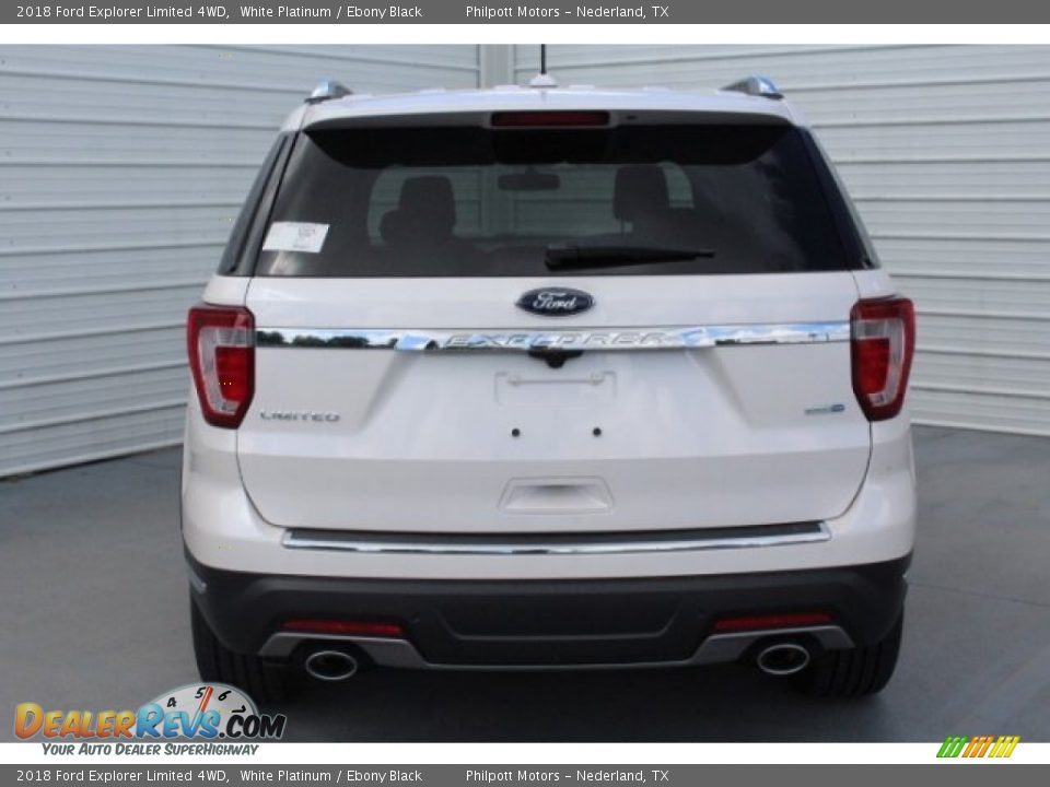 2018 Ford Explorer Limited 4WD White Platinum / Ebony Black Photo #8