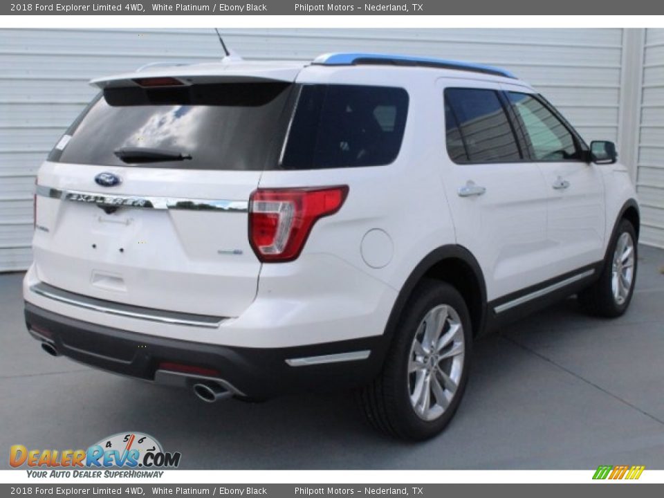 2018 Ford Explorer Limited 4WD White Platinum / Ebony Black Photo #9