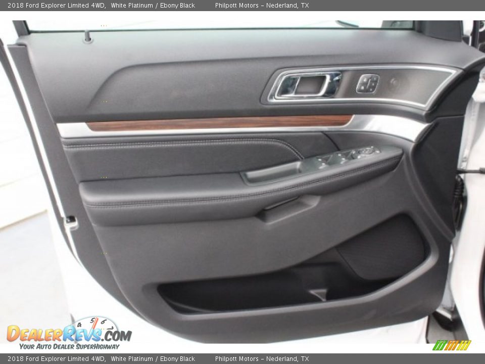 2018 Ford Explorer Limited 4WD White Platinum / Ebony Black Photo #12