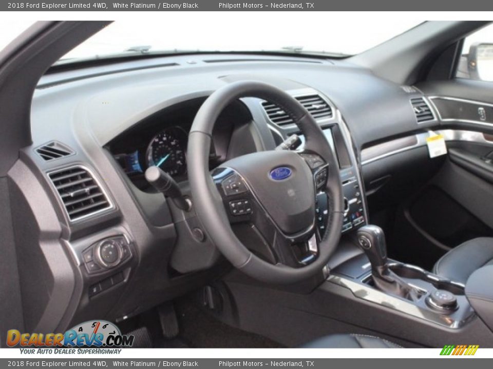 2018 Ford Explorer Limited 4WD White Platinum / Ebony Black Photo #13