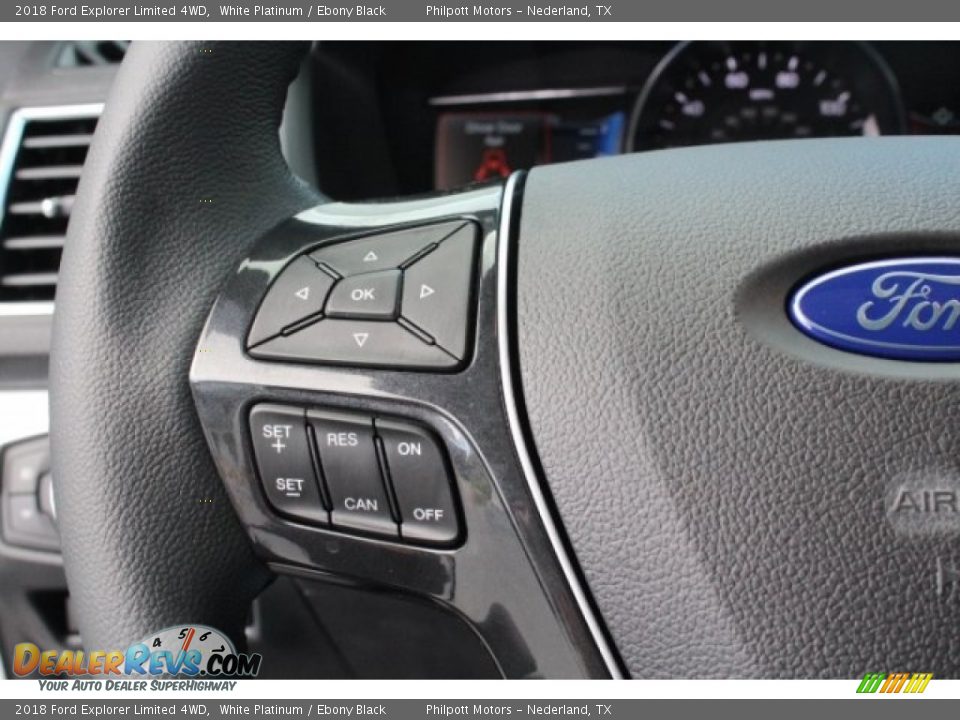2018 Ford Explorer Limited 4WD White Platinum / Ebony Black Photo #21