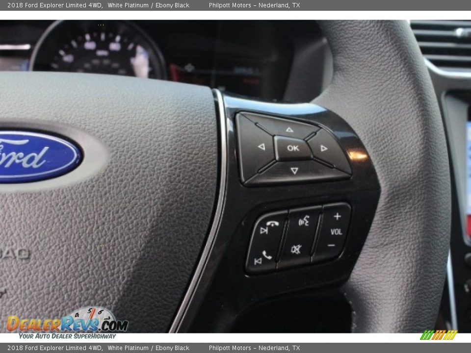 2018 Ford Explorer Limited 4WD White Platinum / Ebony Black Photo #22